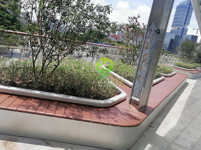 不銹鋼花池坐凳美化深圳前?？缃止珗@G9天橋城市戶外景觀