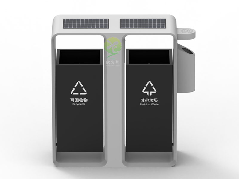 太陽能滅蚊燈垃圾桶智慧城市戶外滅蚊不銹鋼果皮箱